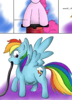 Rainbow dash belly inflation