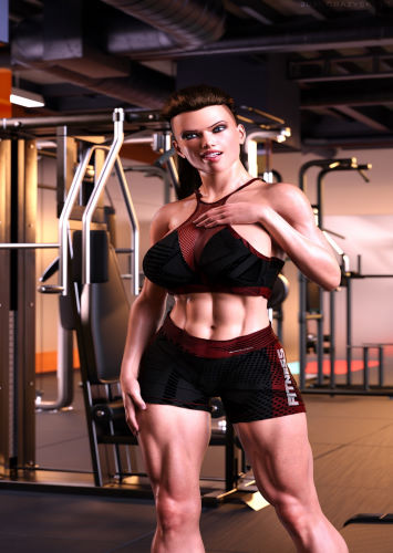 CrazySky3D – Futanari Gym Goddess